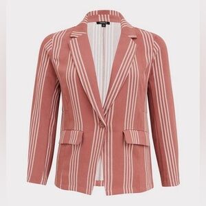 Torrid Boyfriend Rose Stripe Blazer